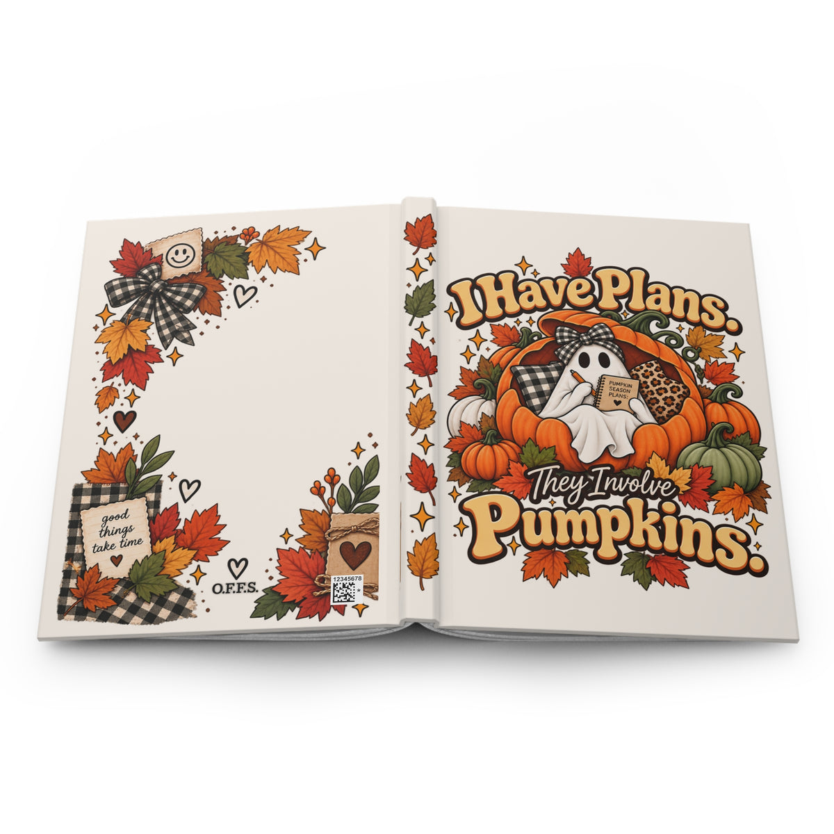 Autumn Hardcover Lined Notebook